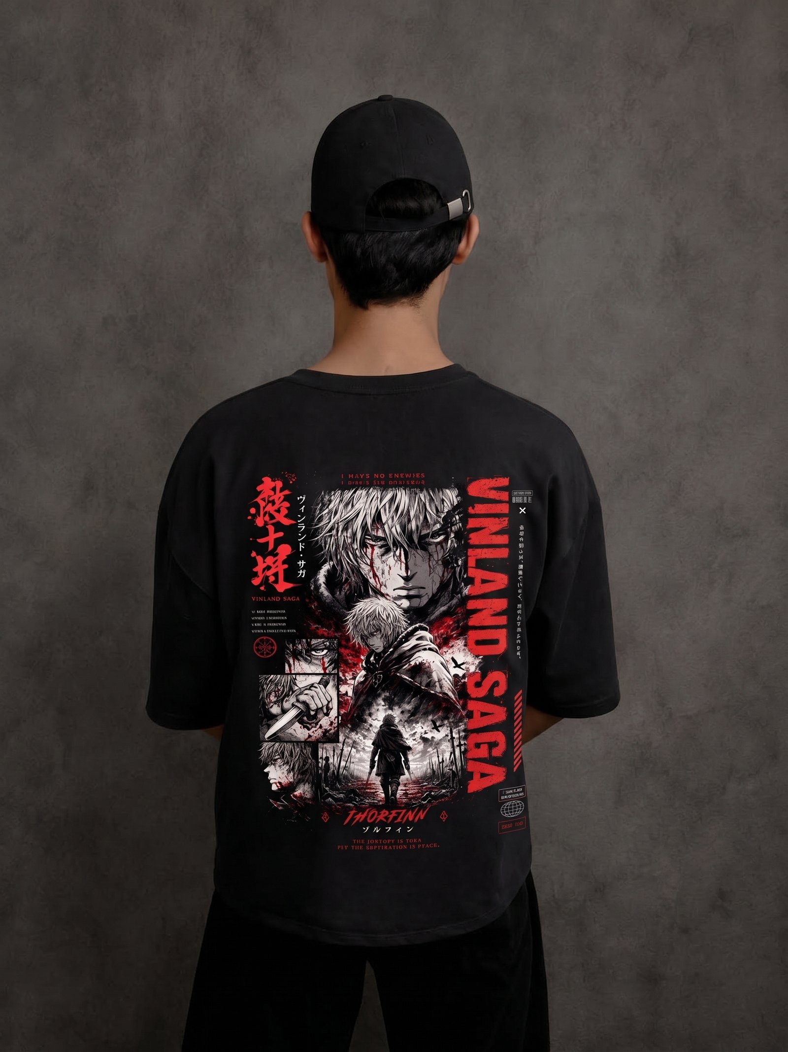 NOX black tee back graphic