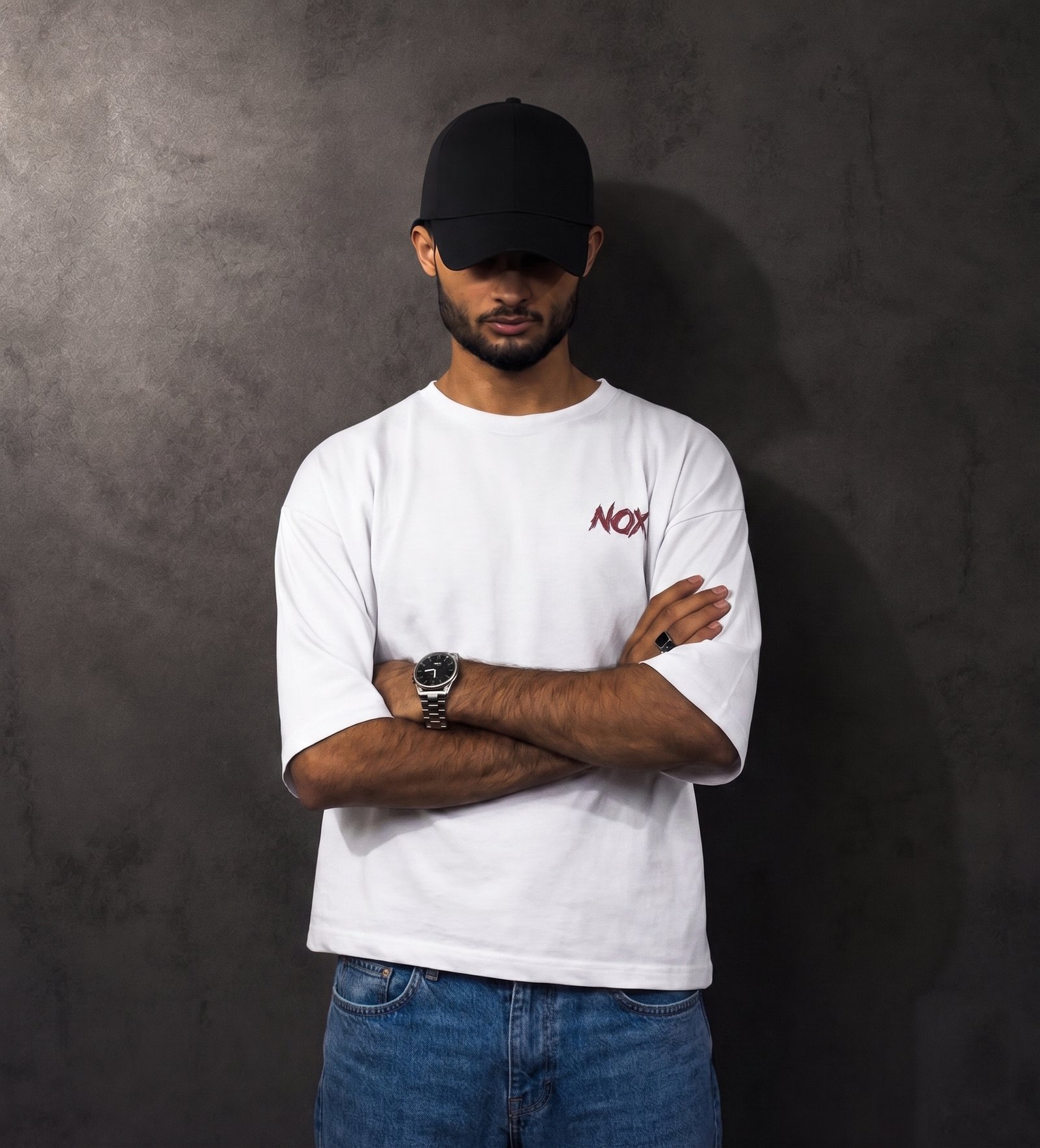 White NOX tee front